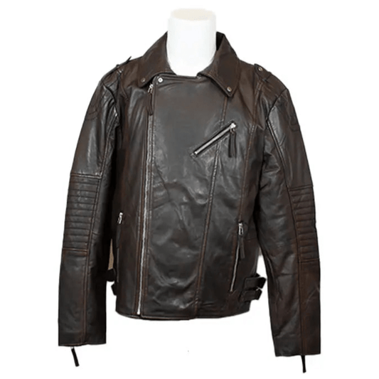 BOL Men's Classic Biker Look Leather Fashion Jacket